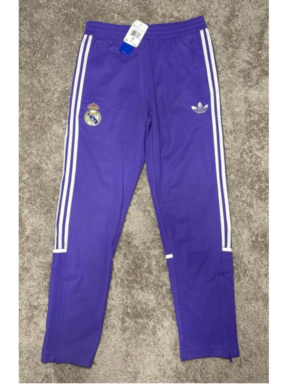 Adidas Originals Real Madrid LFSTLR Track Pants Purple Men’s Size M KC7787 NWT